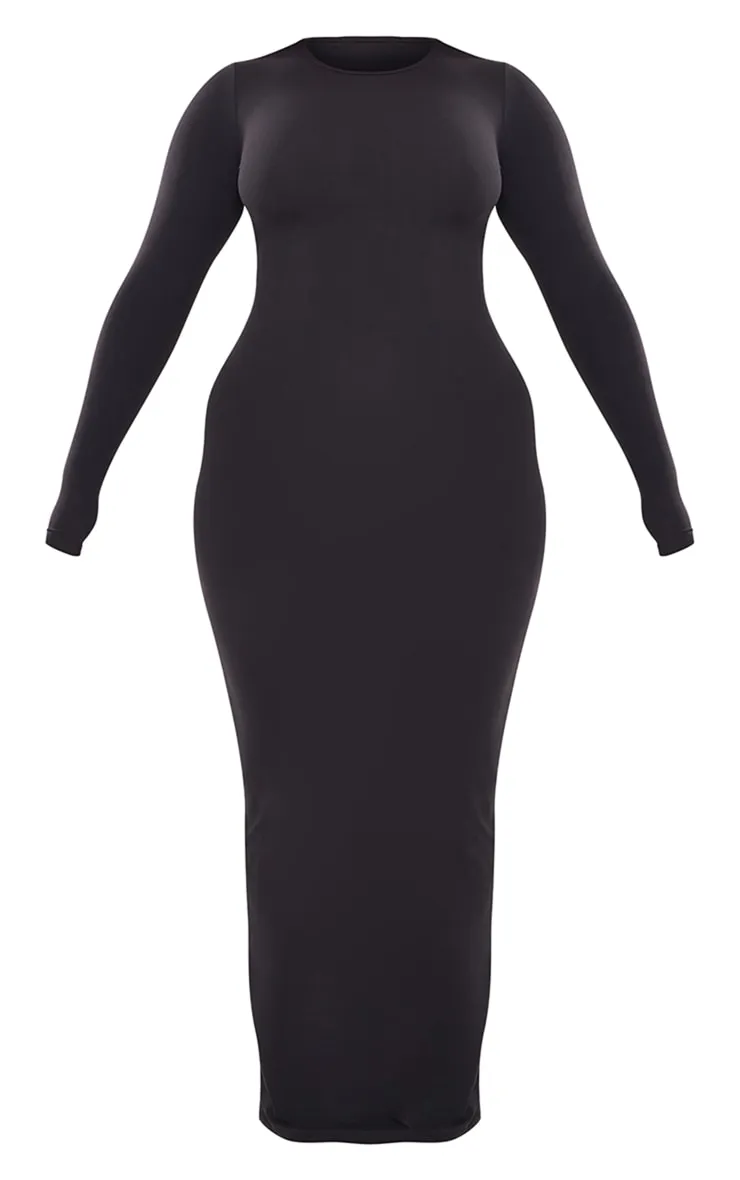 Shape Black Sculpted Long Sleeve Maxi Dress sold by Pretty Little Thing product image thumbnail 5