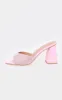 Pink PU Diamante Block Heeled Mules sold by Pretty Little Thing