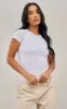 White Basic Slinky Short Sleeve Bodysuit sold by Pretty Little Thing