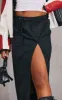 Black Ripstop Split Thigh Drawstring Waist Maxi Skirt sold by Pretty Little Thing