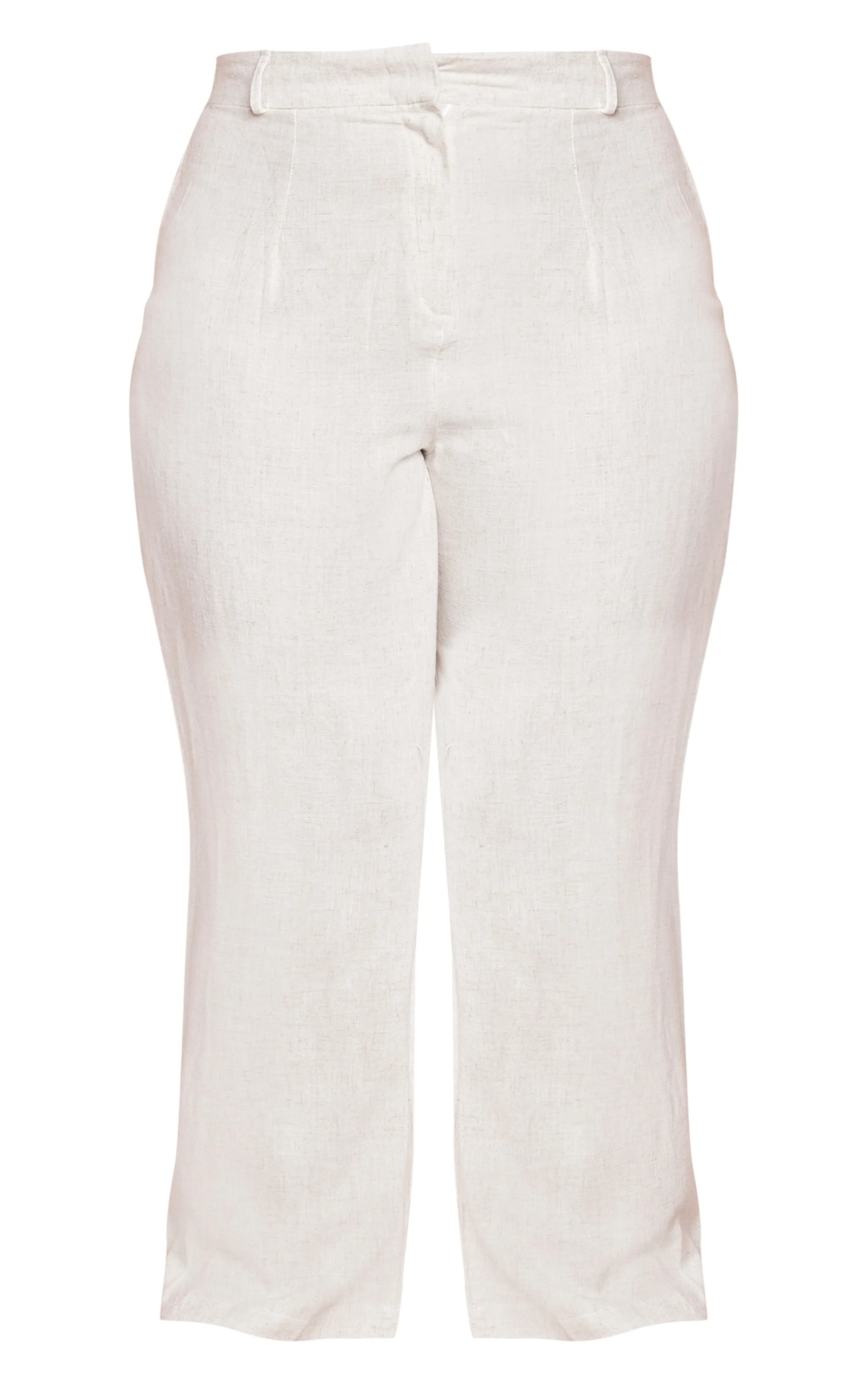 Plus Natural Linen Look Wide Leg Trousers sold by Pretty Little Thing product image thumbnail 5