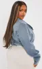 Plus Vintage Mid Wash Cropped Denim Biker Jacket sold by Pretty Little Thing