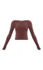 Chocolate Soft Touch Long Sleeve Longline Top sold by Pretty Little Thing