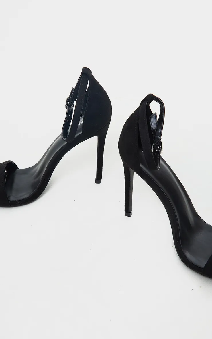 Clover Black Strap Heeled Sandals sold by Pretty Little Thing product image thumbnail 4