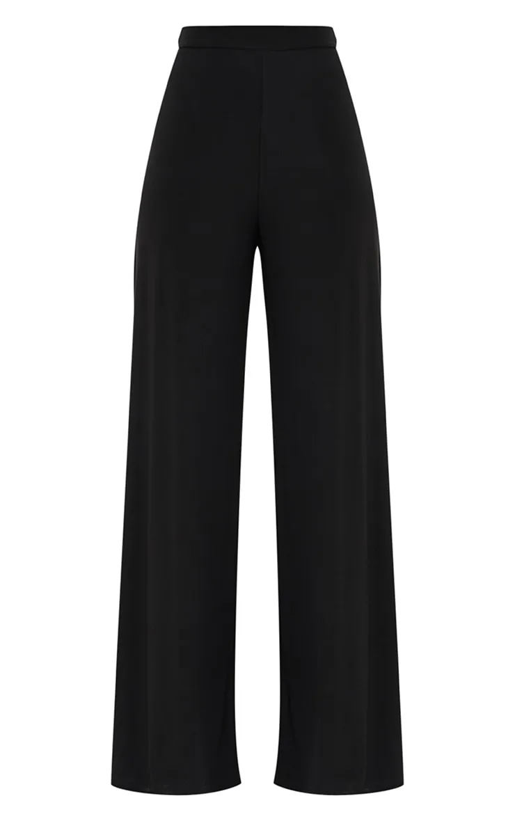 Black Slinky Palazzo Trousers sold by Pretty Little Thing product image thumbnail 3