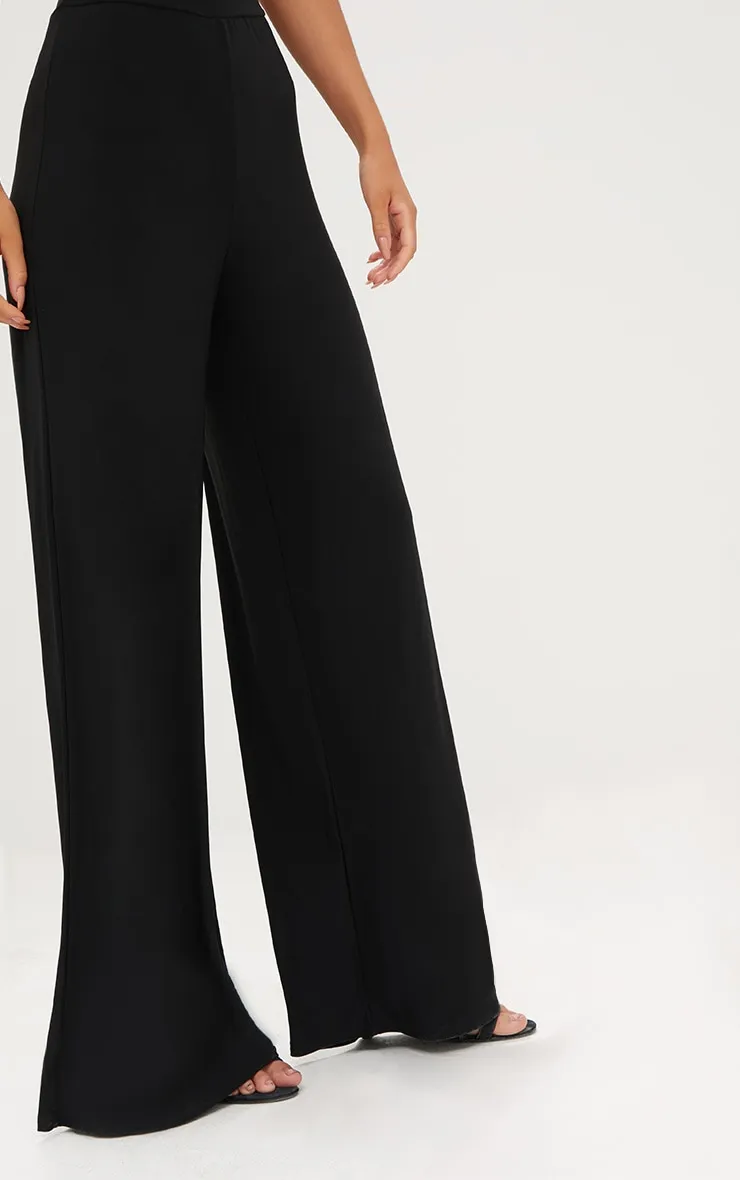 Black Slinky Palazzo Trousers sold by Pretty Little Thing product image thumbnail 5