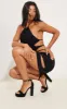 Taya Black Faux Suede Platform Sandals sold by Pretty Little Thing