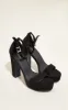 Taya Black Faux Suede Platform Sandals sold by Pretty Little Thing