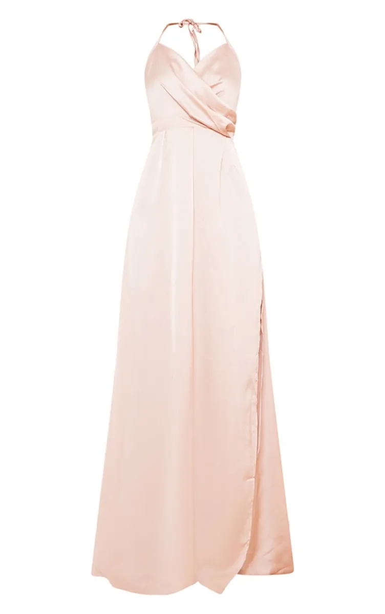 chinese dress ladies Anderson Maxi Dress, in Champagne Luxe Satin, Size: XL | Show Me Your Mumu main image 0