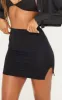 Black Split Mini Skirt sold by Pretty Little Thing