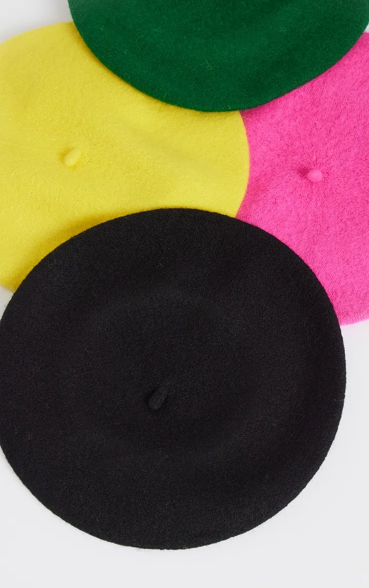 Black Felt Beret sold by Pretty Little Thing product image thumbnail 2