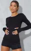 Black Long Sleeve Gym Top sold by Pretty Little Thing