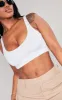 Shape White Slinky Square Neck Crop Top sold by Pretty Little Thing