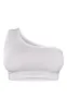 Basic White One Shoulder Jersey Crop Top sold by Pretty Little Thing