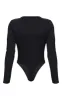 Shape Black Ribbed Long Sleeve Bodysuit sold by Pretty Little Thing