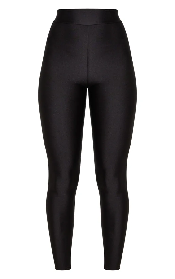 Black Disco High Waisted Leggings sold by Pretty Little Thing product image thumbnail 5