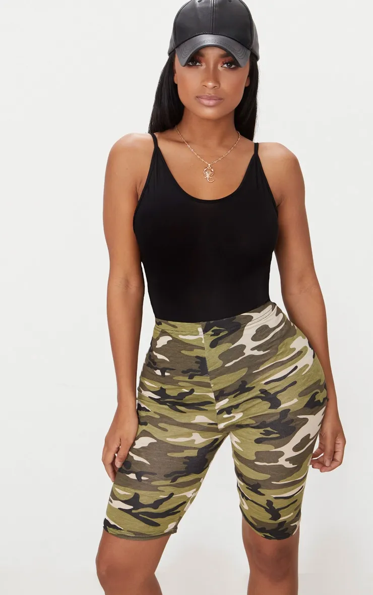 Shape Black Strappy Scoop Back Bodysuit sold by Pretty Little Thing product image thumbnail 2