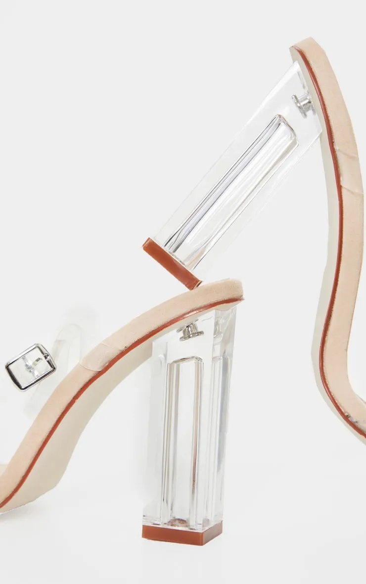 Clear Block Heel Strappy Sandal sold by Pretty Little Thing product image thumbnail 4