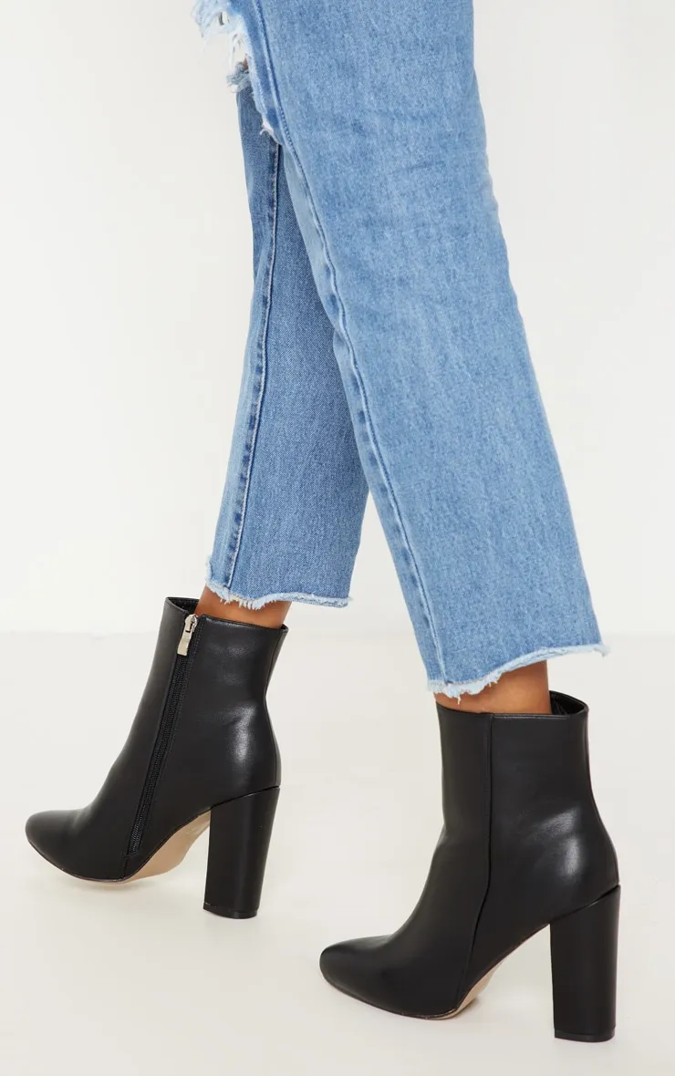 Behati Black Faux Leather Ankle Boot sold by Pretty Little Thing product image thumbnail 2