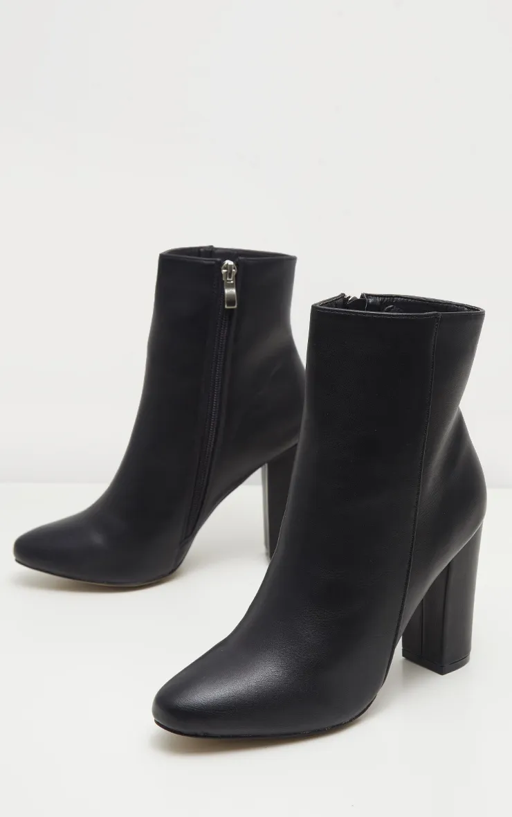 Behati Black Faux Leather Ankle Boot sold by Pretty Little Thing product image thumbnail 3