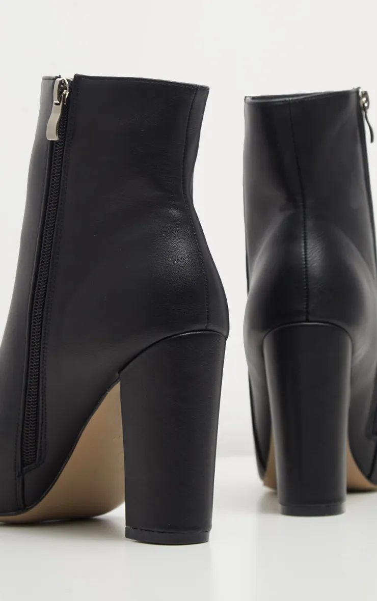 Behati Black Faux Leather Ankle Boot sold by Pretty Little Thing product image thumbnail 4