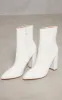 White Faux Snake Ankle Boot sold by Pretty Little Thing