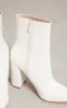 White Faux Snake Ankle Boot sold by Pretty Little Thing