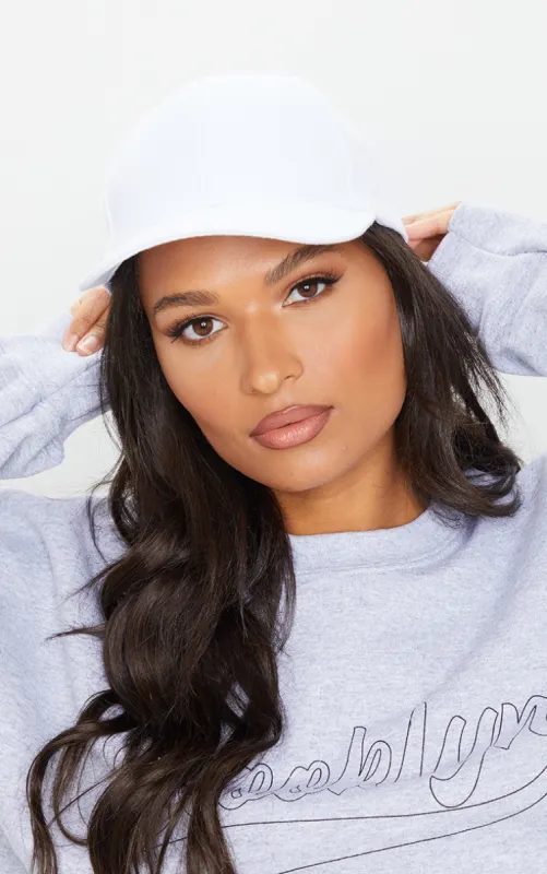 White Woven Baseball Cap sold by Pretty Little Thing