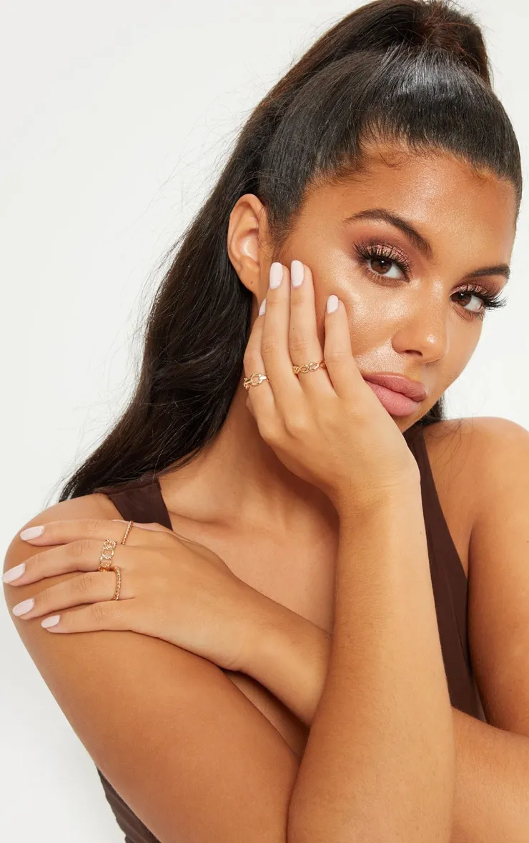 Gold Chain Link Multi Ring Set sold by Pretty Little Thing product image thumbnail 2