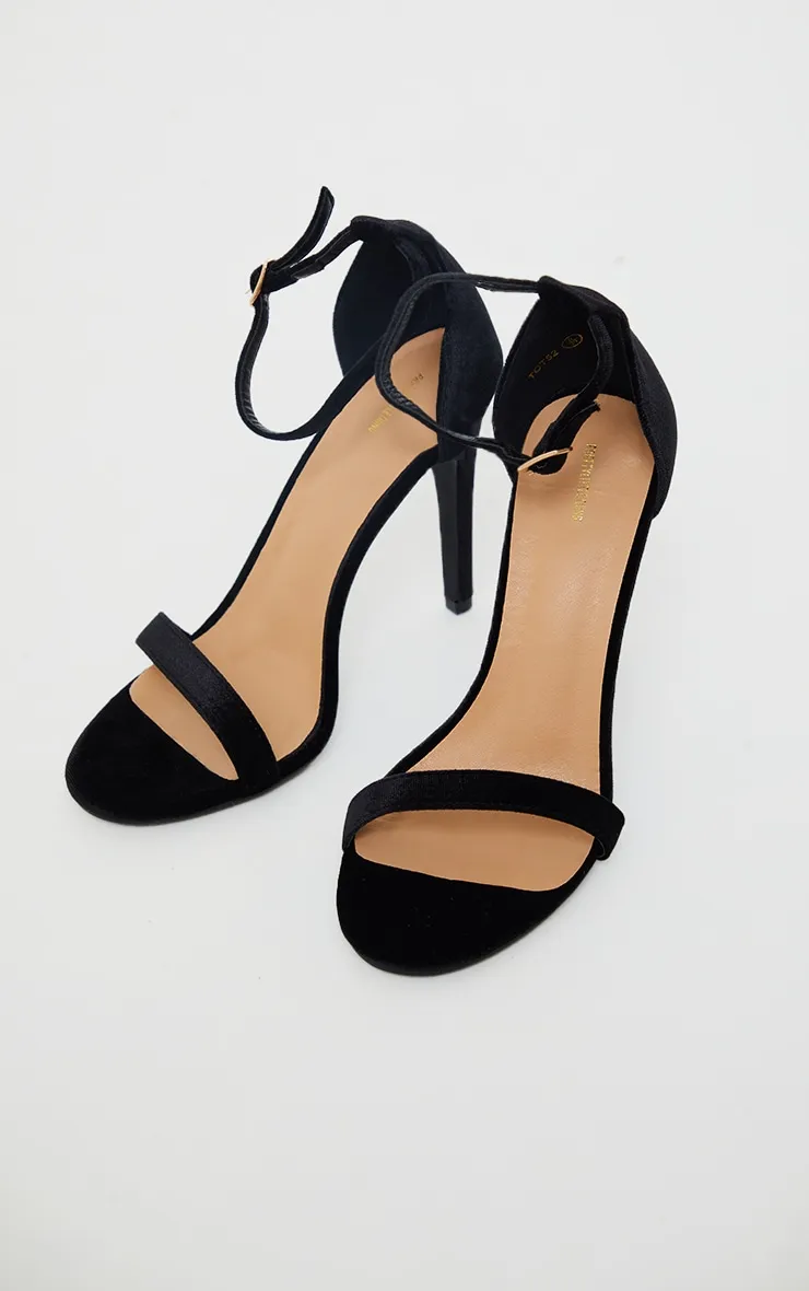 Clover Black Velvet High Heels sold by Pretty Little Thing product image thumbnail 3