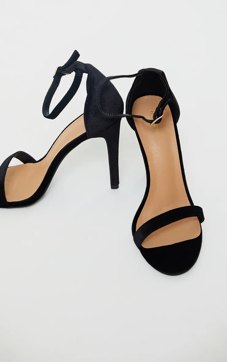 Clover Black Velvet High Heels sold by Pretty Little Thing product image thumbnail 4