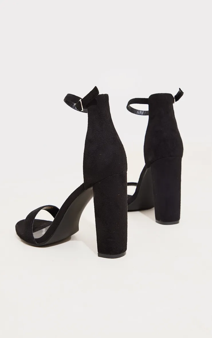Black Wide Fit Block Heeled Sandals sold by Pretty Little Thing product image thumbnail 4