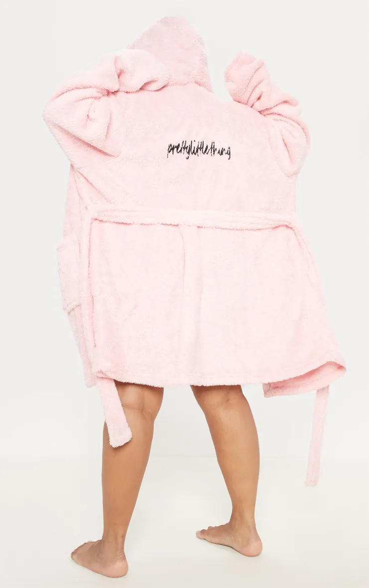 PRETTYLITTLETHING Plus Pink Fluffy Dressing Gown sold by Pretty Little Thing product image thumbnail 2