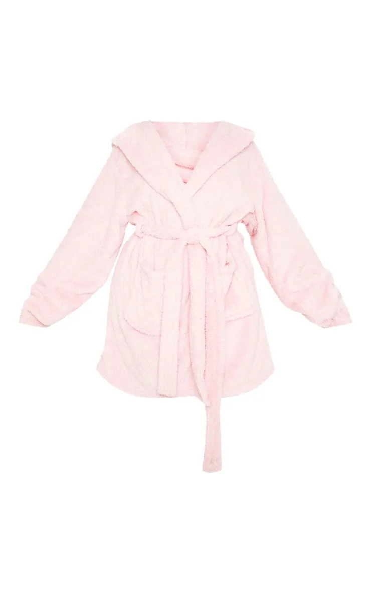 PRETTYLITTLETHING Plus Pink Fluffy Dressing Gown sold by Pretty Little Thing product image thumbnail 3