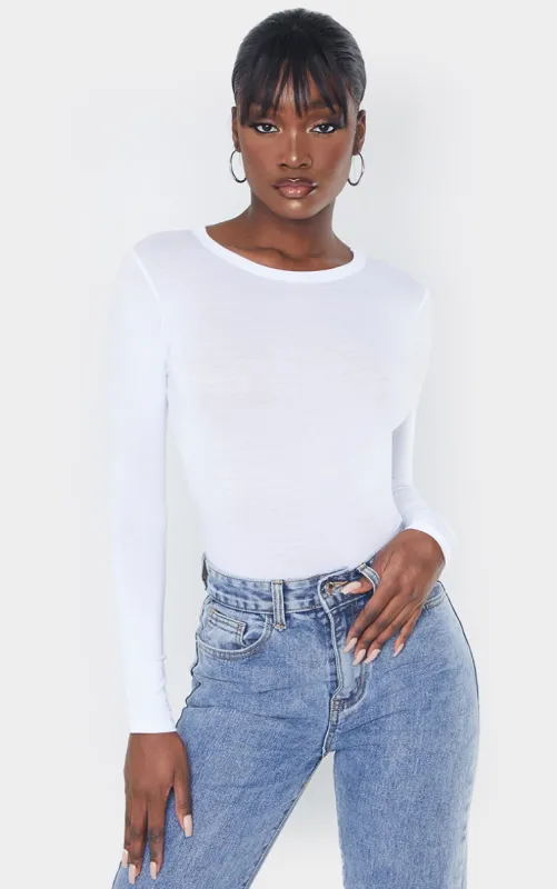 Tall White Basic Long Sleeve Top sold by Pretty Little Thing