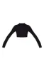 Black High Neck Long Sleeve Crop Top sold by Pretty Little Thing