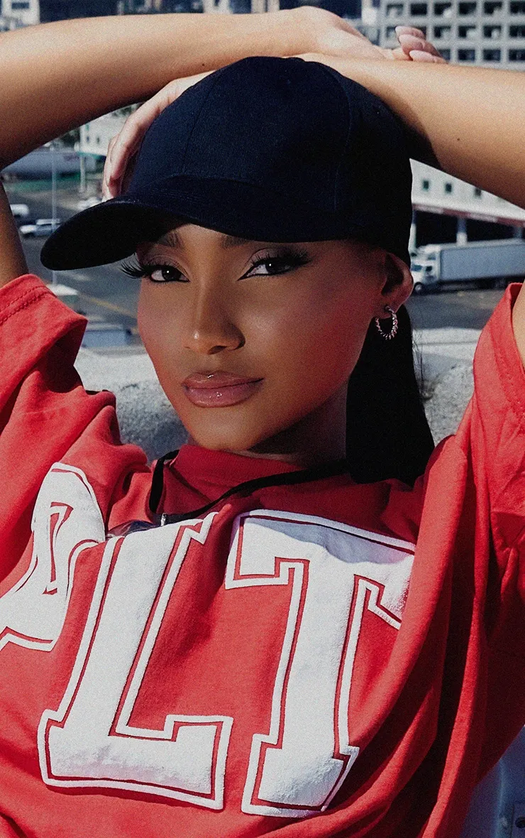 Black Plain Baseball Cap sold by Pretty Little Thing