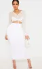 Shape White Slinky Midaxi Skirt sold by Pretty Little Thing