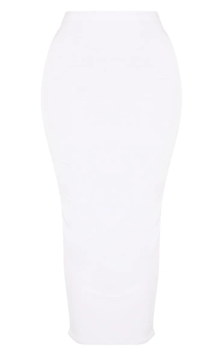Shape White Slinky Midaxi Skirt sold by Pretty Little Thing product image thumbnail 2