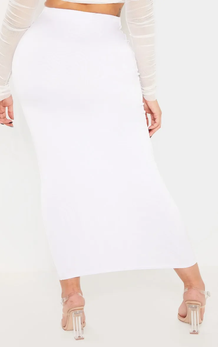 Shape White Slinky Midaxi Skirt sold by Pretty Little Thing product image thumbnail 3