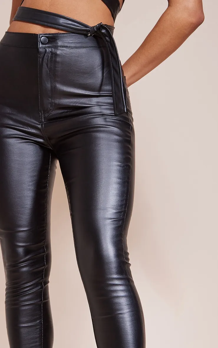 Coated Black Disco Skinny Jeans sold by Pretty Little Thing product image thumbnail 4