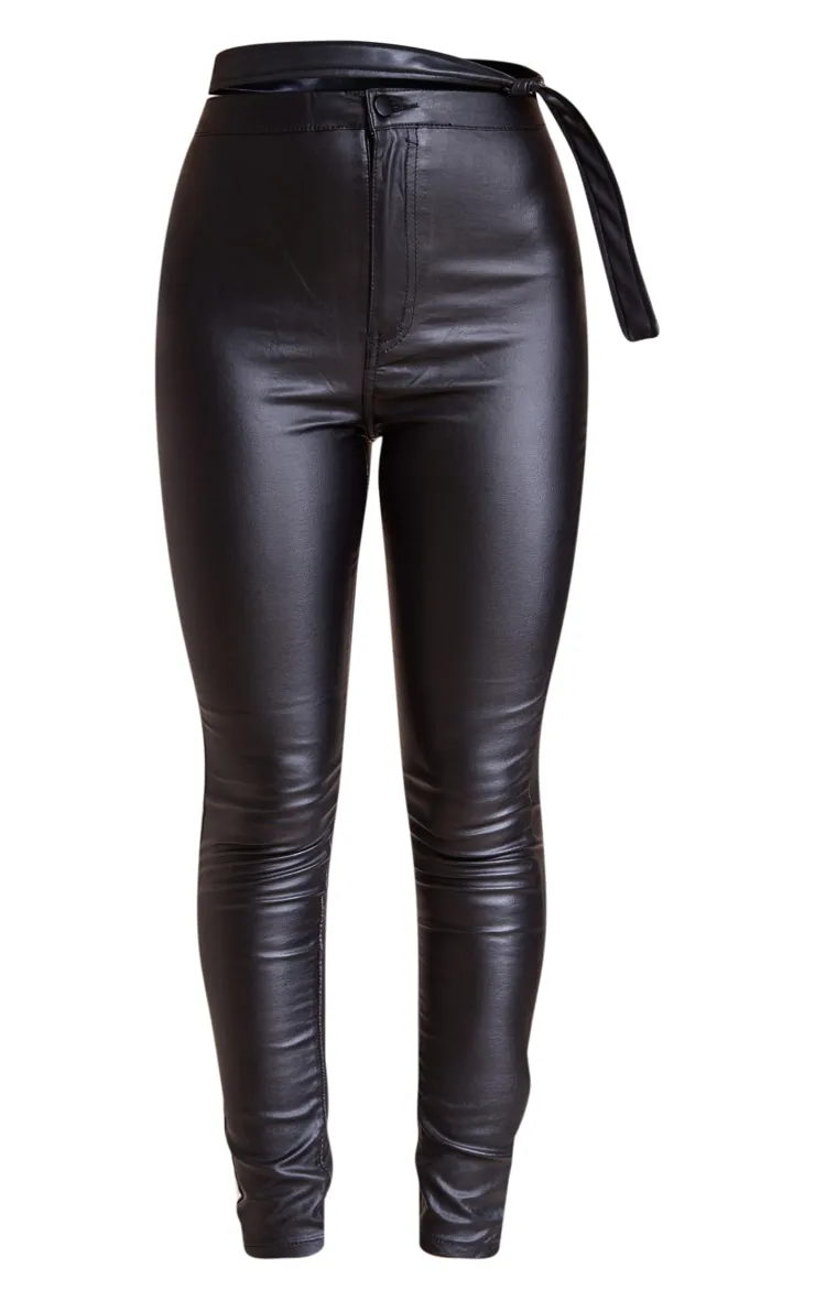 Coated Black Disco Skinny Jeans sold by Pretty Little Thing product image thumbnail 5