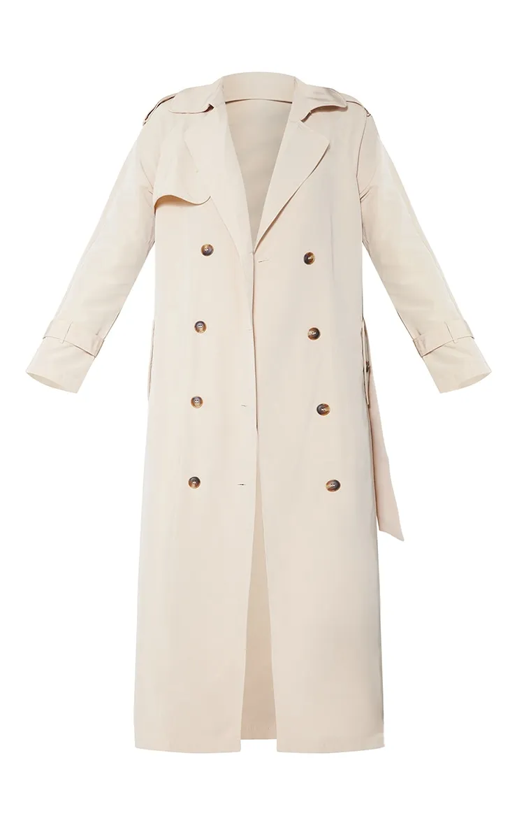 Stone Oversized Trench Coat sold by Pretty Little Thing product image thumbnail 5