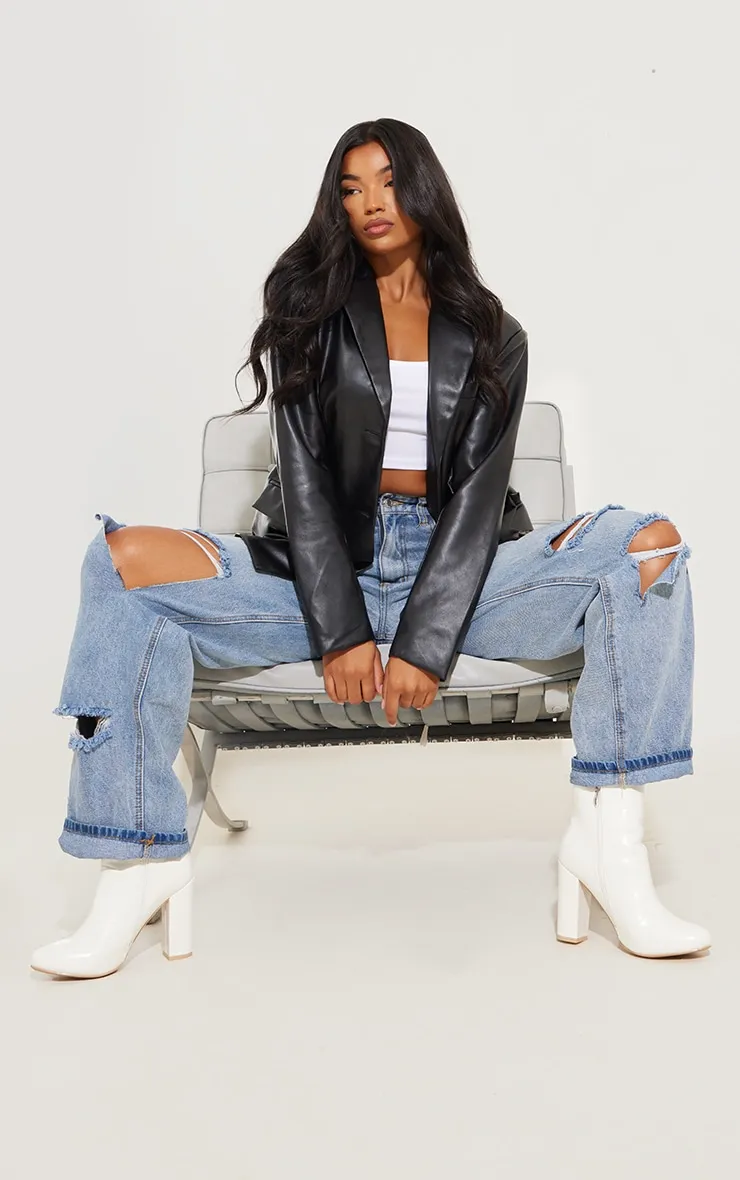 White Croc Behati Ankle Boot sold by Pretty Little Thing product image thumbnail 2