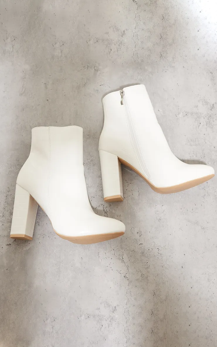 White Croc Behati Ankle Boot sold by Pretty Little Thing product image thumbnail 3