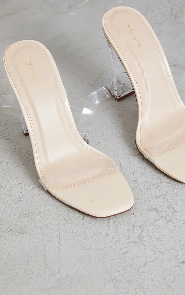 Nude Flat Heel Clear Strap Sandals sold by Pretty Little Thing product image thumbnail 3