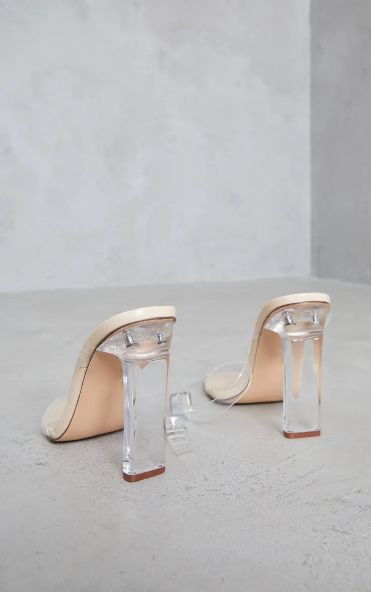 Nude Flat Heel Clear Strap Sandals sold by Pretty Little Thing product image thumbnail 4
