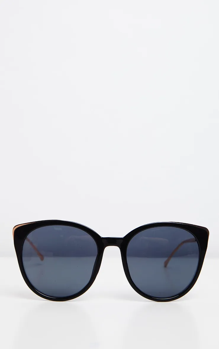 Black Gold Frame Large Cat Eye Sunglasses sold by Pretty Little Thing product image thumbnail 2