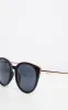 Black Gold Frame Large Cat Eye Sunglasses sold by Pretty Little Thing