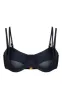 Black Underwired Mesh Cut Out Bikini Top sold by Pretty Little Thing
